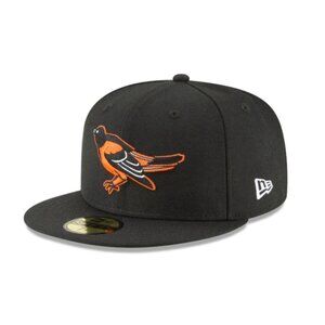 New Era 59Fifty Orioles Cooperstown Collection Wool Fitted Cap Black 7 3/8